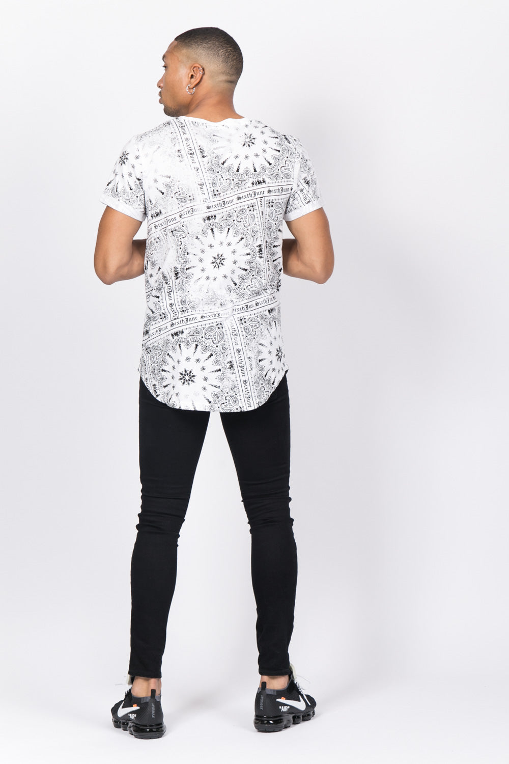 All over bandana shirt black – Sixth June