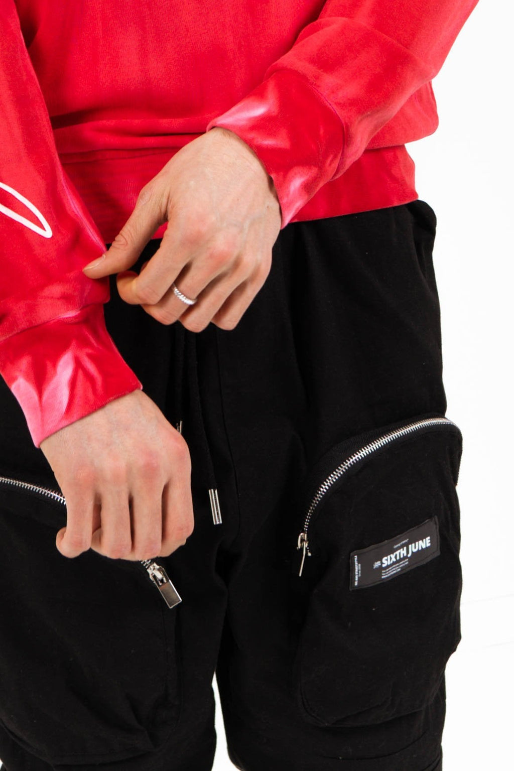 SIXTH JUNE PARIS Front Zip 3D Pocket Cargo Pants 22064-BLK - Karmaloop