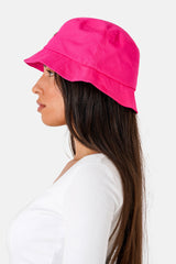 Metallic logo bucket hat Pink