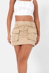 Cargo pocket skirt Beige