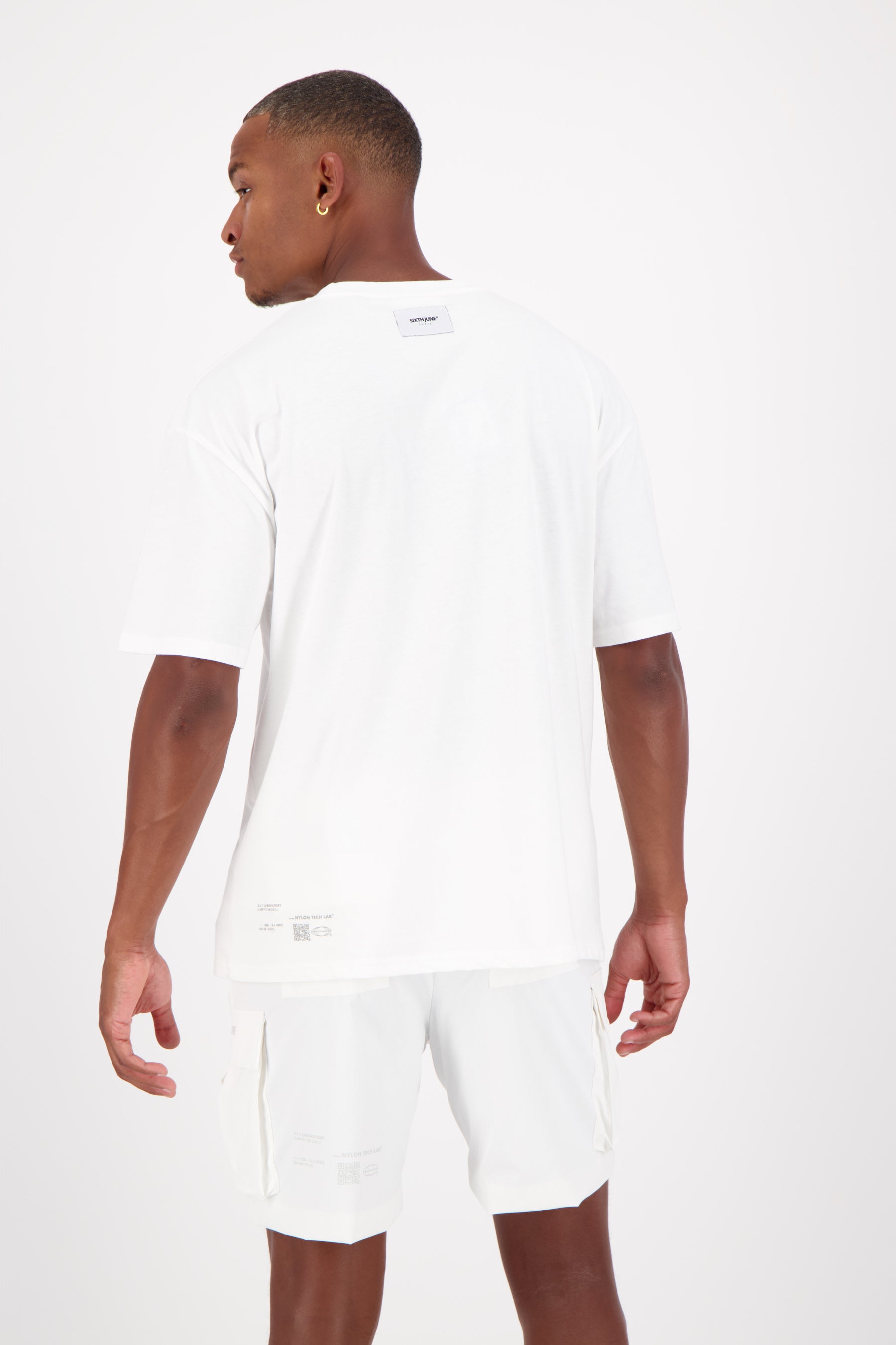 Nylon logo pocket t-shirt White