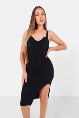 Knitted jewel dress Black