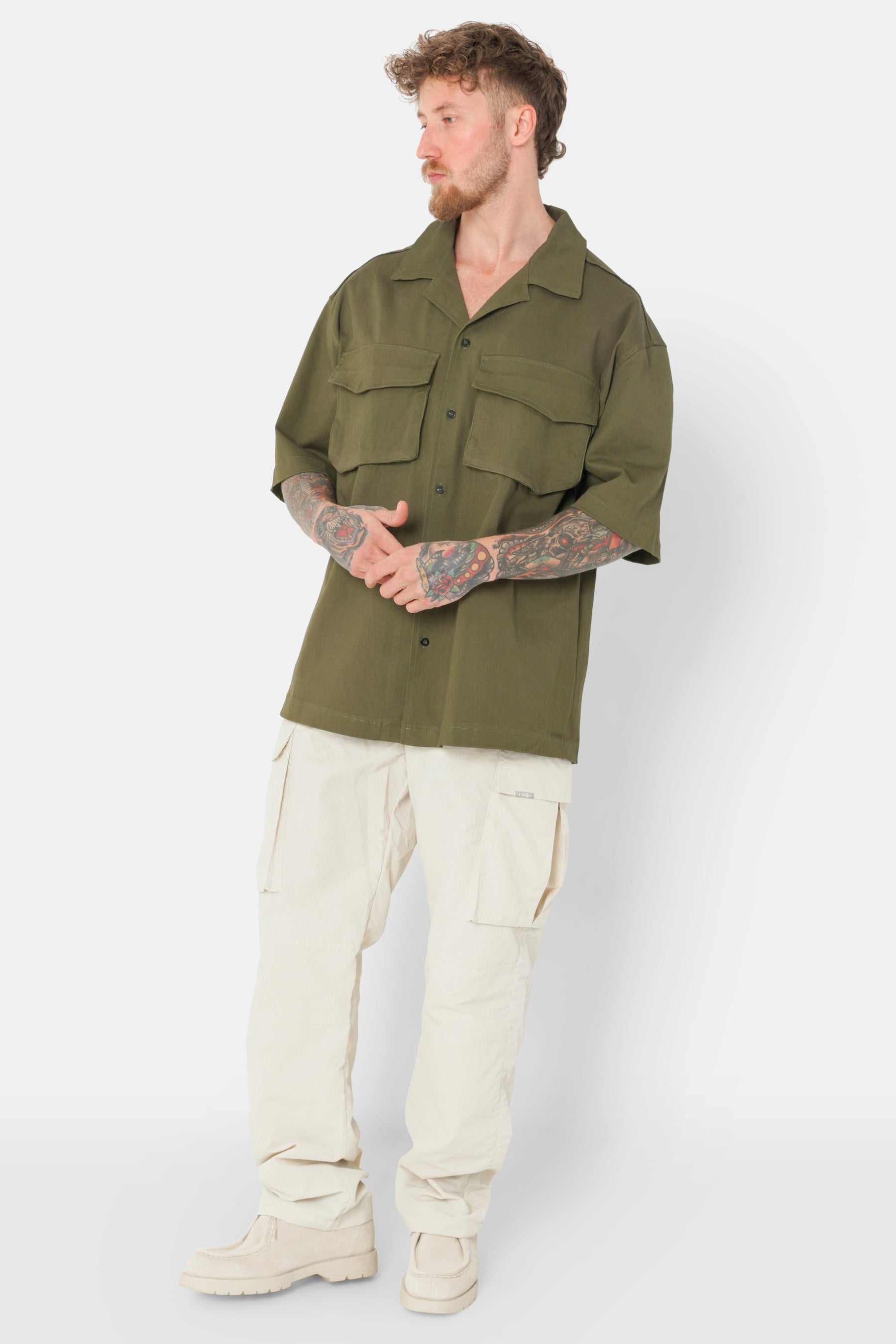 Pantalon cargo léger Beige