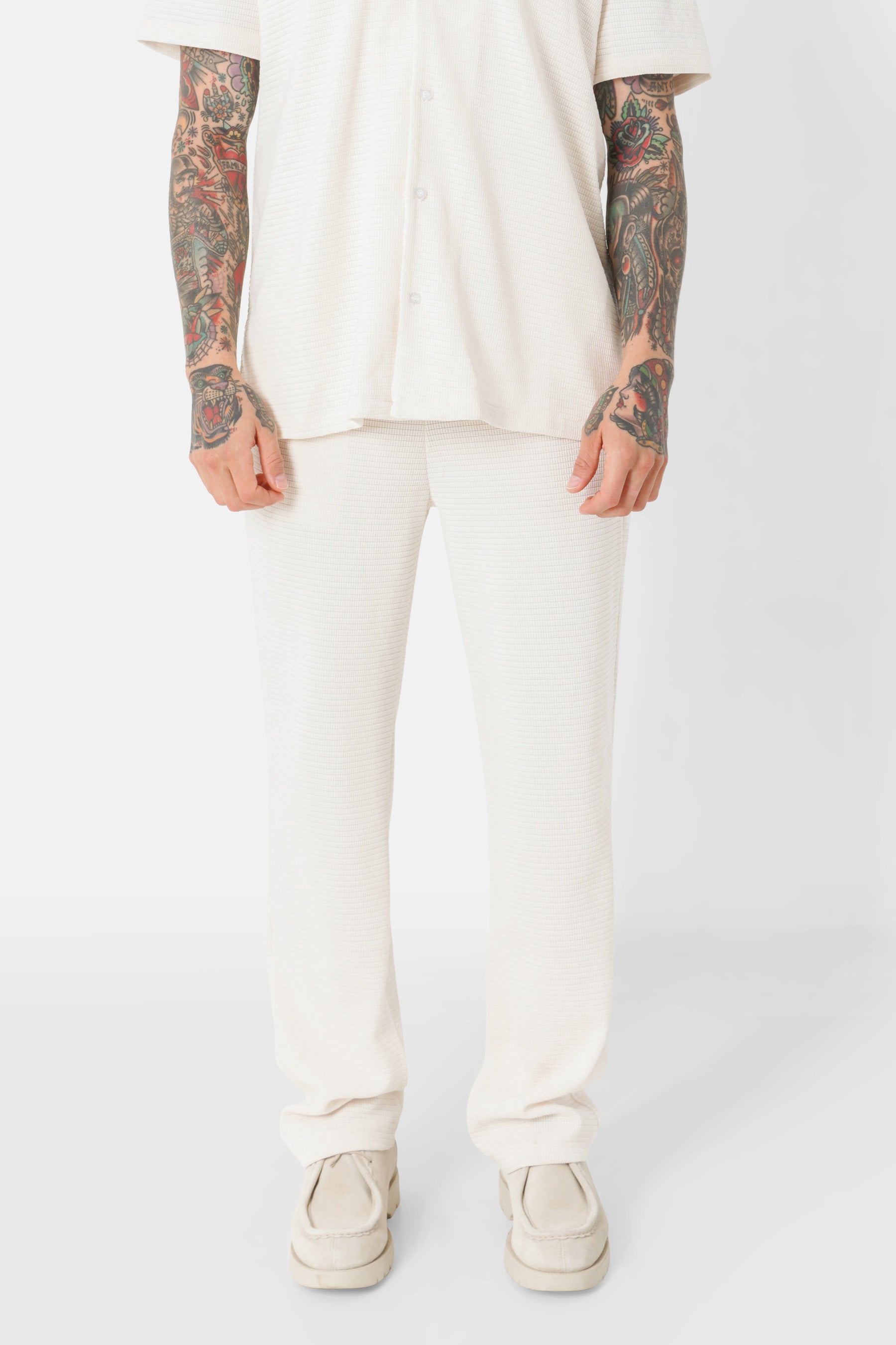 Pantalon crochet été logo Beige