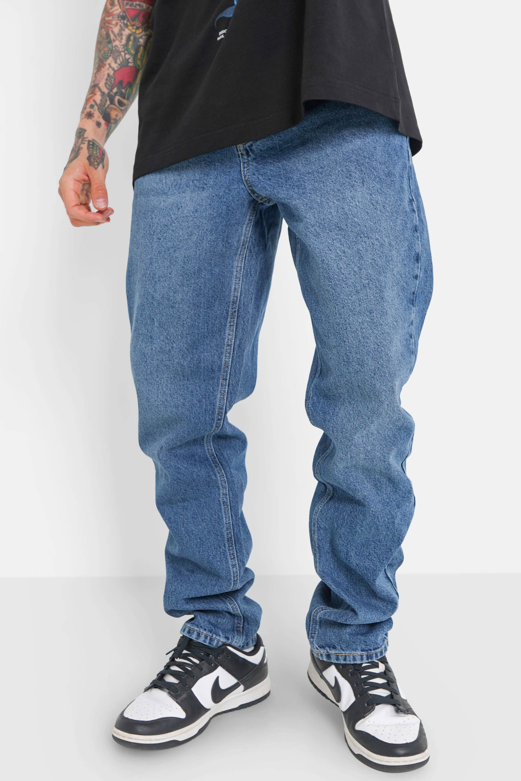 Jean uni loose Bleu foncé