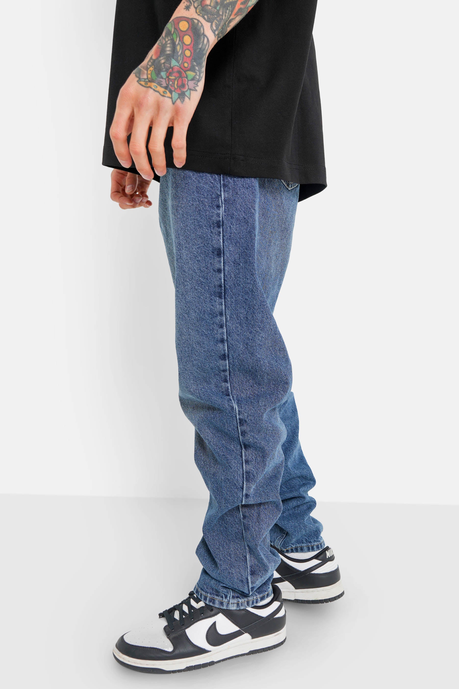 Jean uni loose Bleu foncé