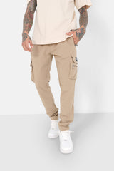 Nylon cargo pants Beige