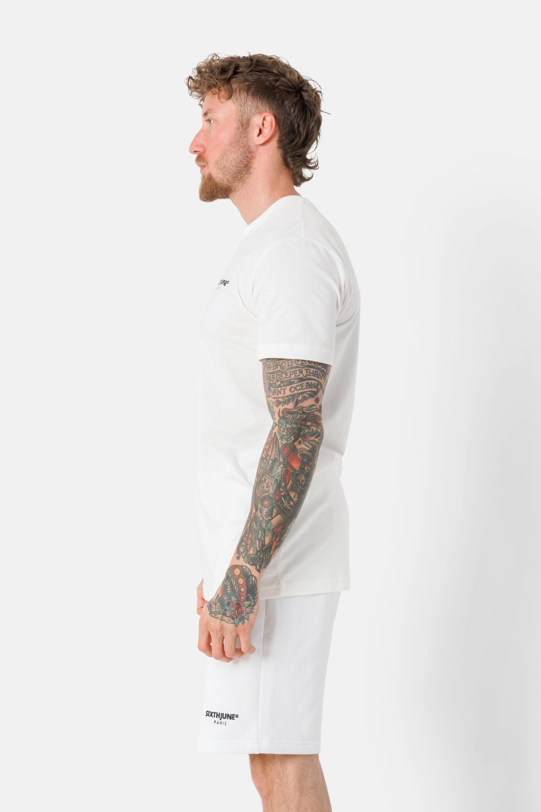 T-shirt soft logo brodé Blanc