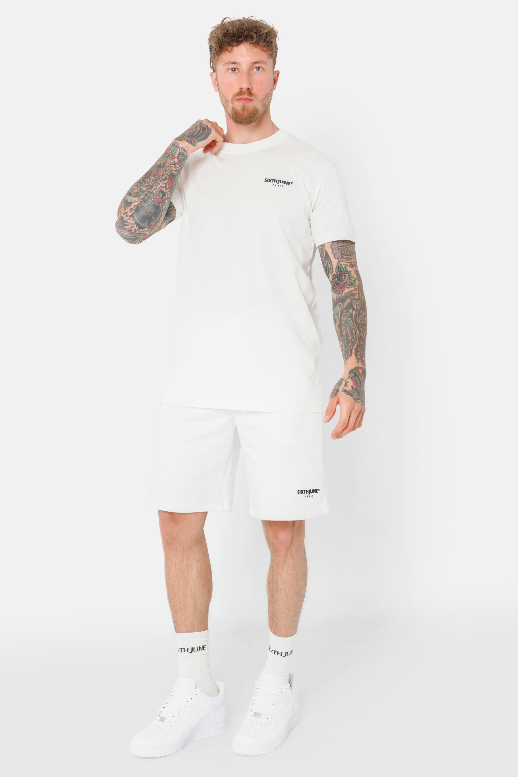 T-shirt soft logo brodé Blanc