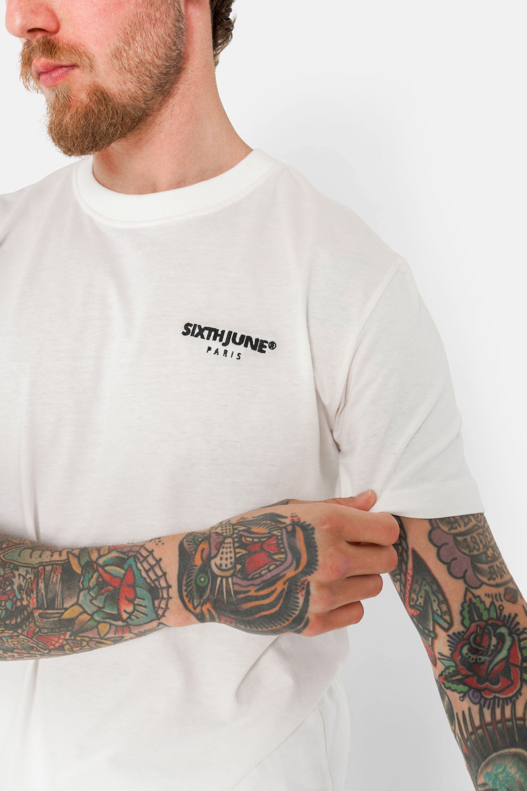 T-shirt soft logo brodé Blanc