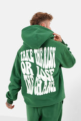 Sweatshirt take the risk rétro Vert foncé