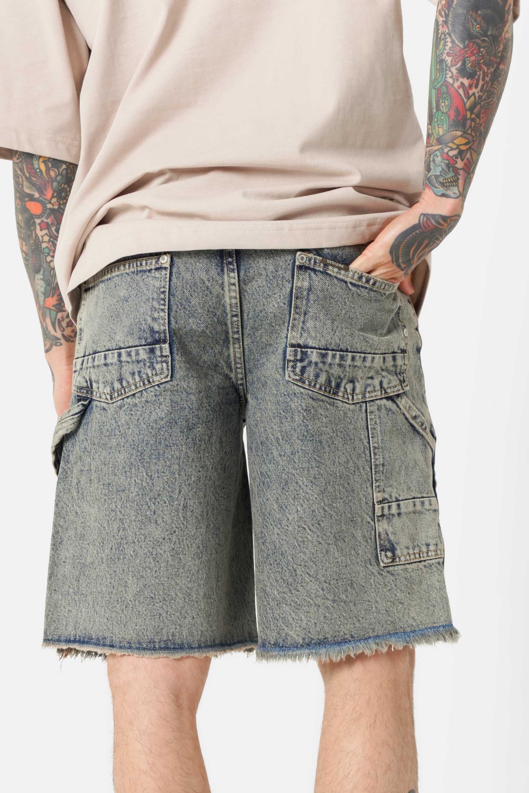 Short jean carpenter Bleu foncé