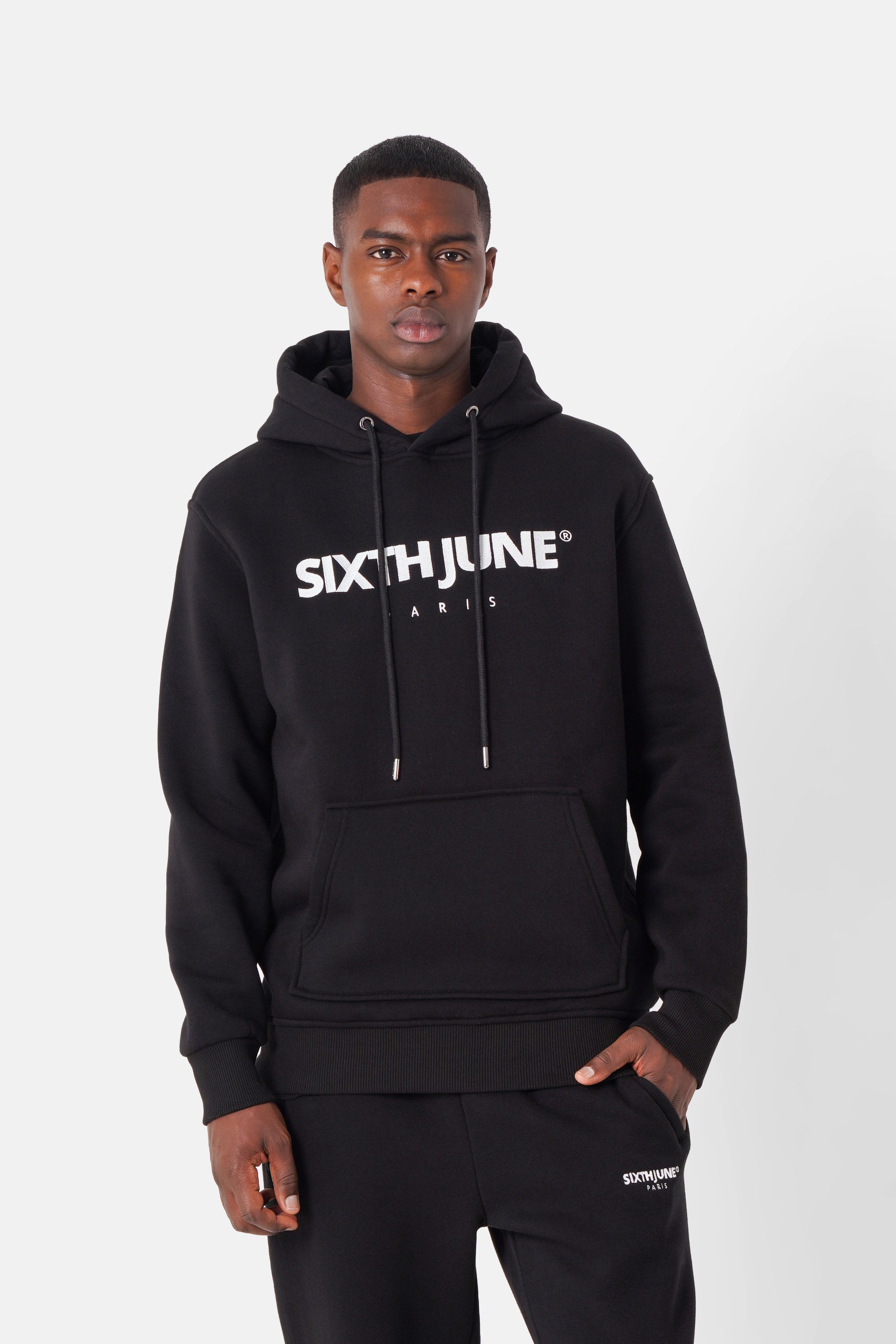 Fleece logo hoodie Black