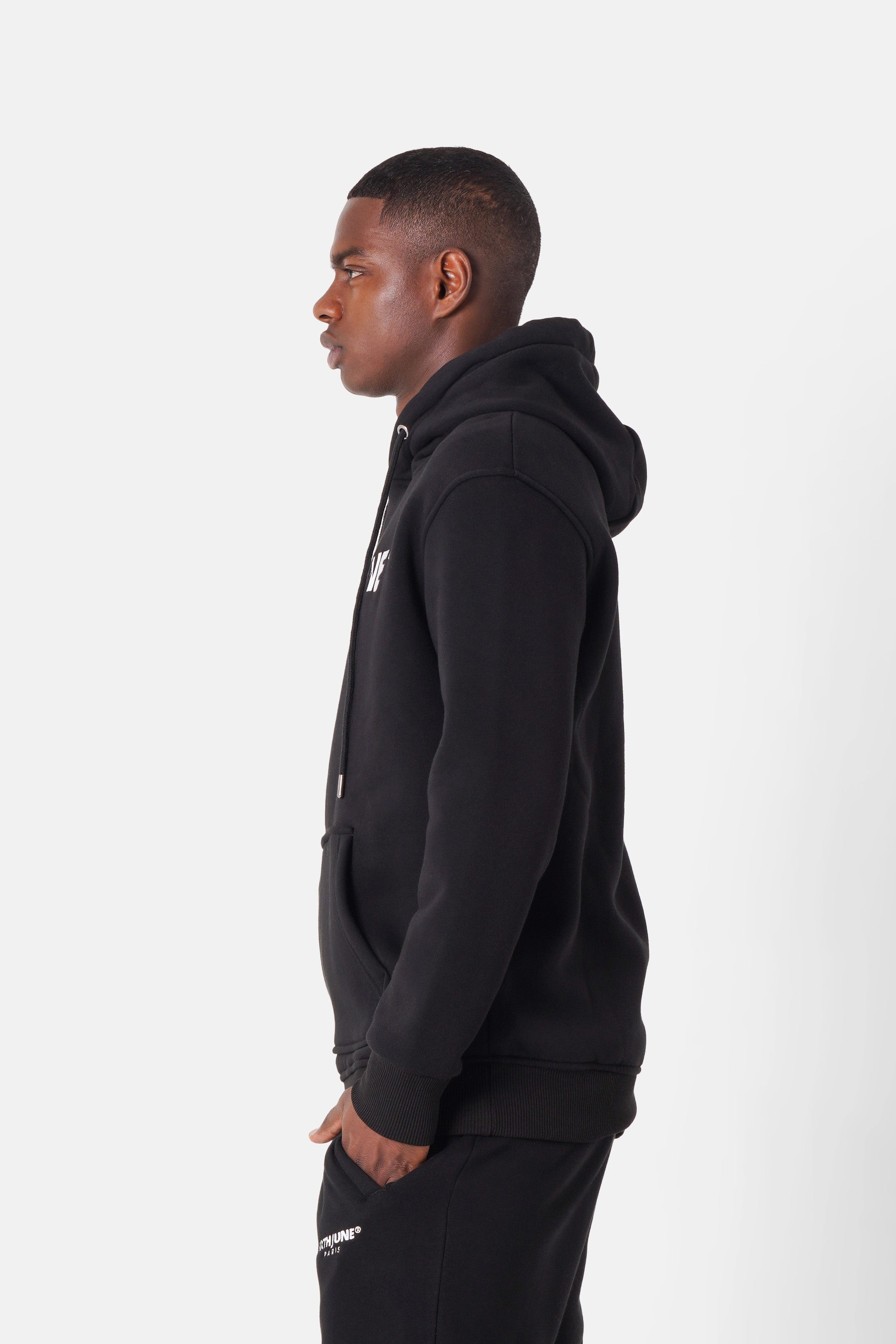 Fleece logo hoodie Black