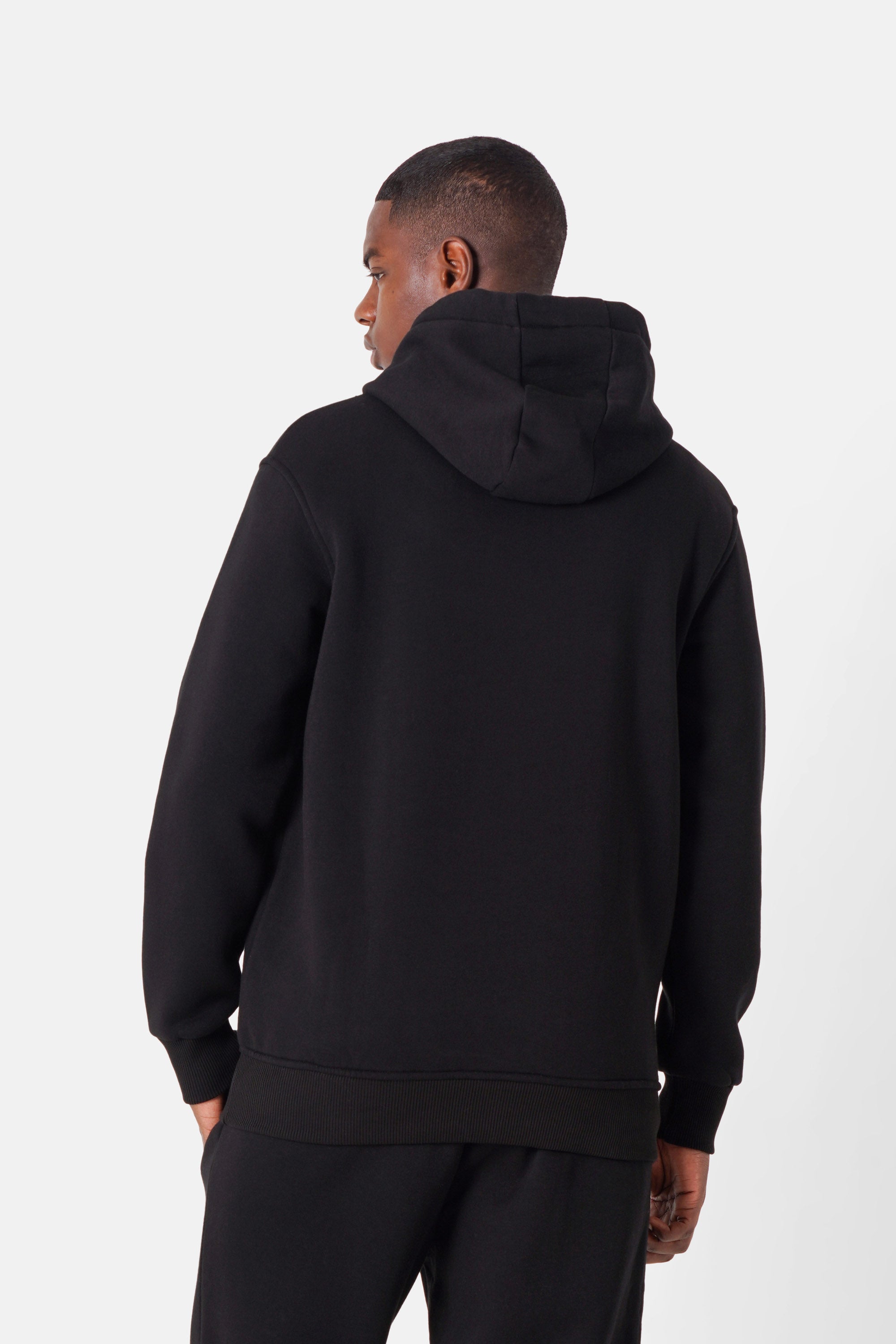 Fleece logo hoodie Black