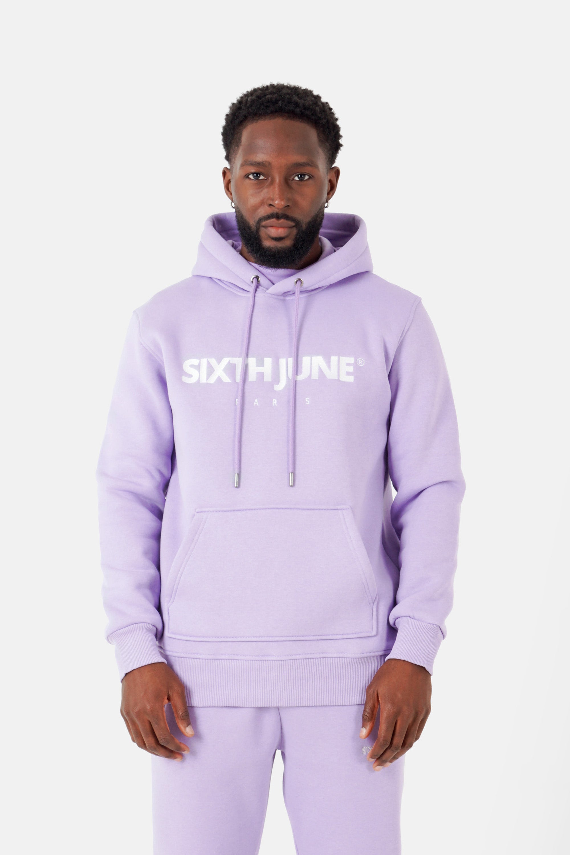 Fleece logo hoodie Purple