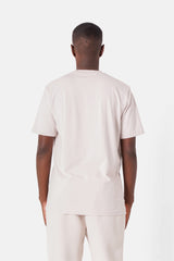 T-shirt logo brodé Paris Beige clair