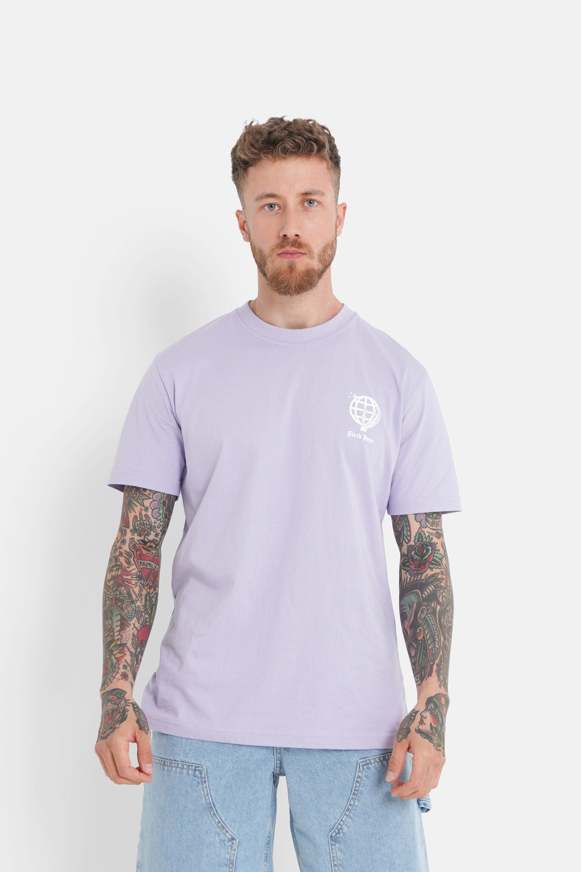 Crew globe t-shirt light Purple