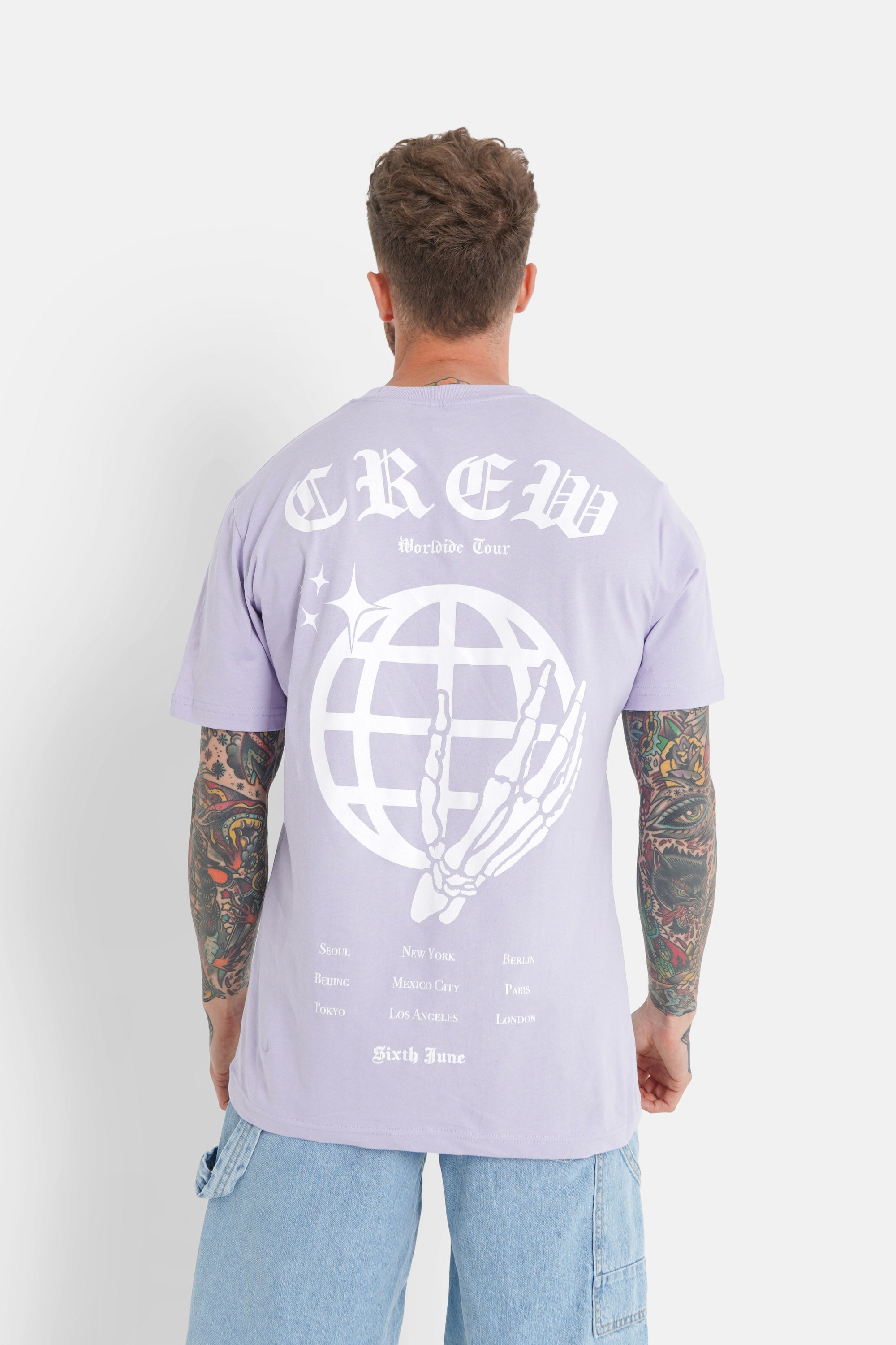 Crew globe t-shirt light Purple