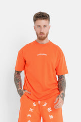 T-shirt logo gothique Orange