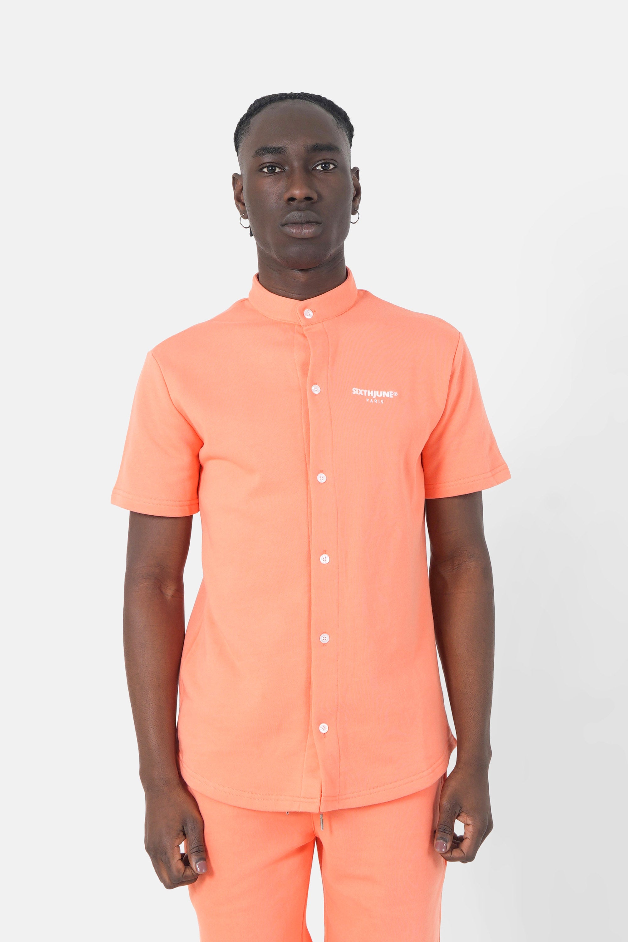 Embroidered polo shirt Orange