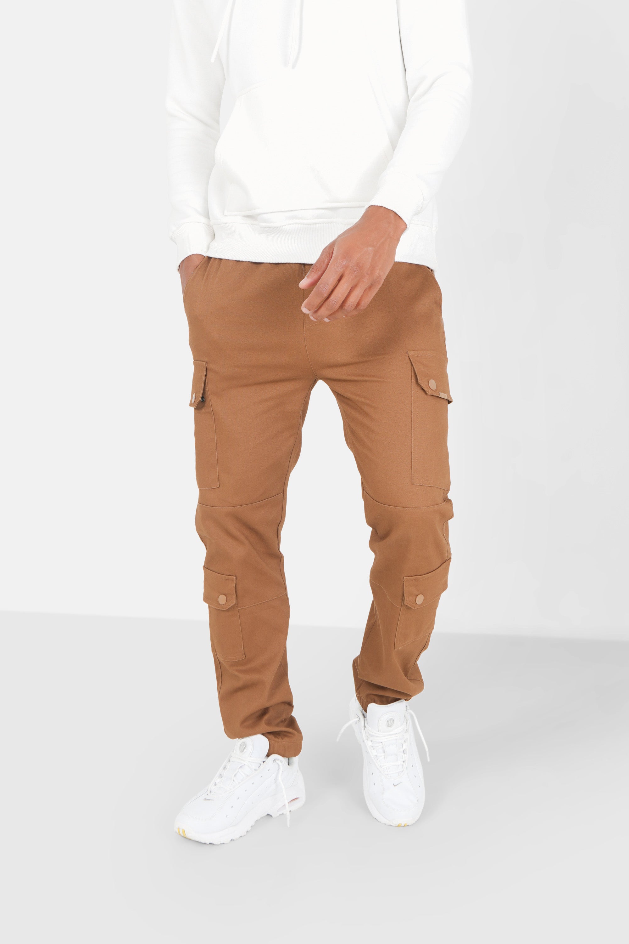 Braune Twill-Cargohose