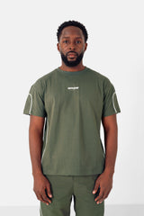 T-shirt bande logo Vert kaki