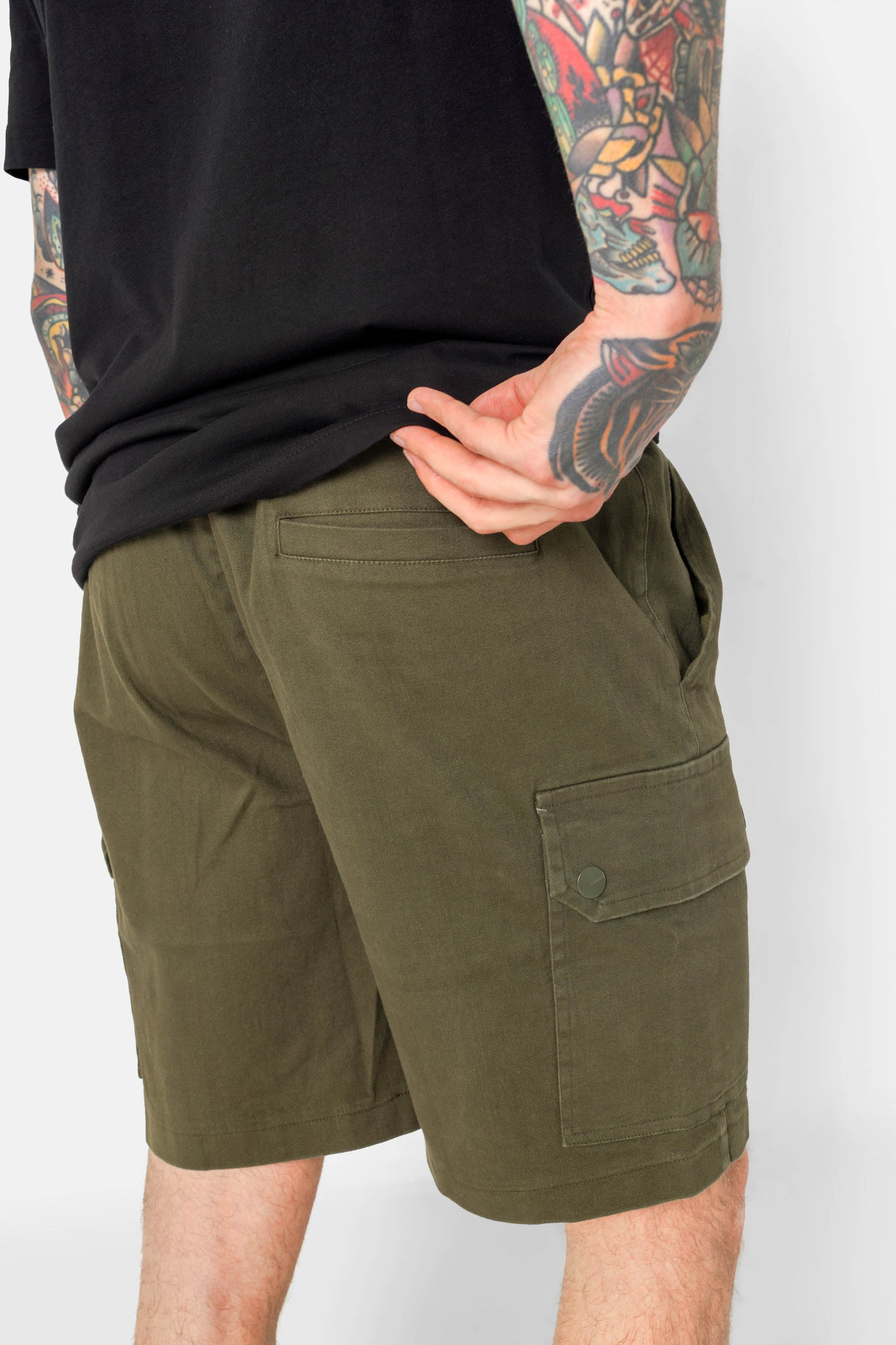 Short cargo cordon Vert kaki