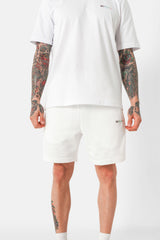 Tie and dye logo print shorts White