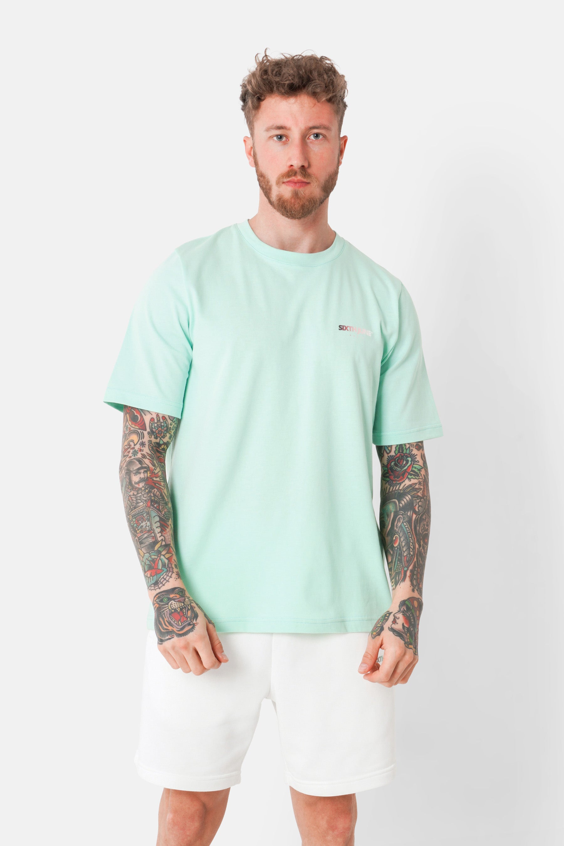 T-shirt imprimé logo tie and dye Vert clair