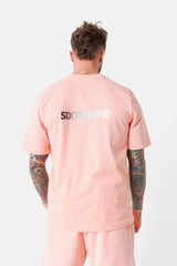 T-shirt imprimé logo tie and dye Rose