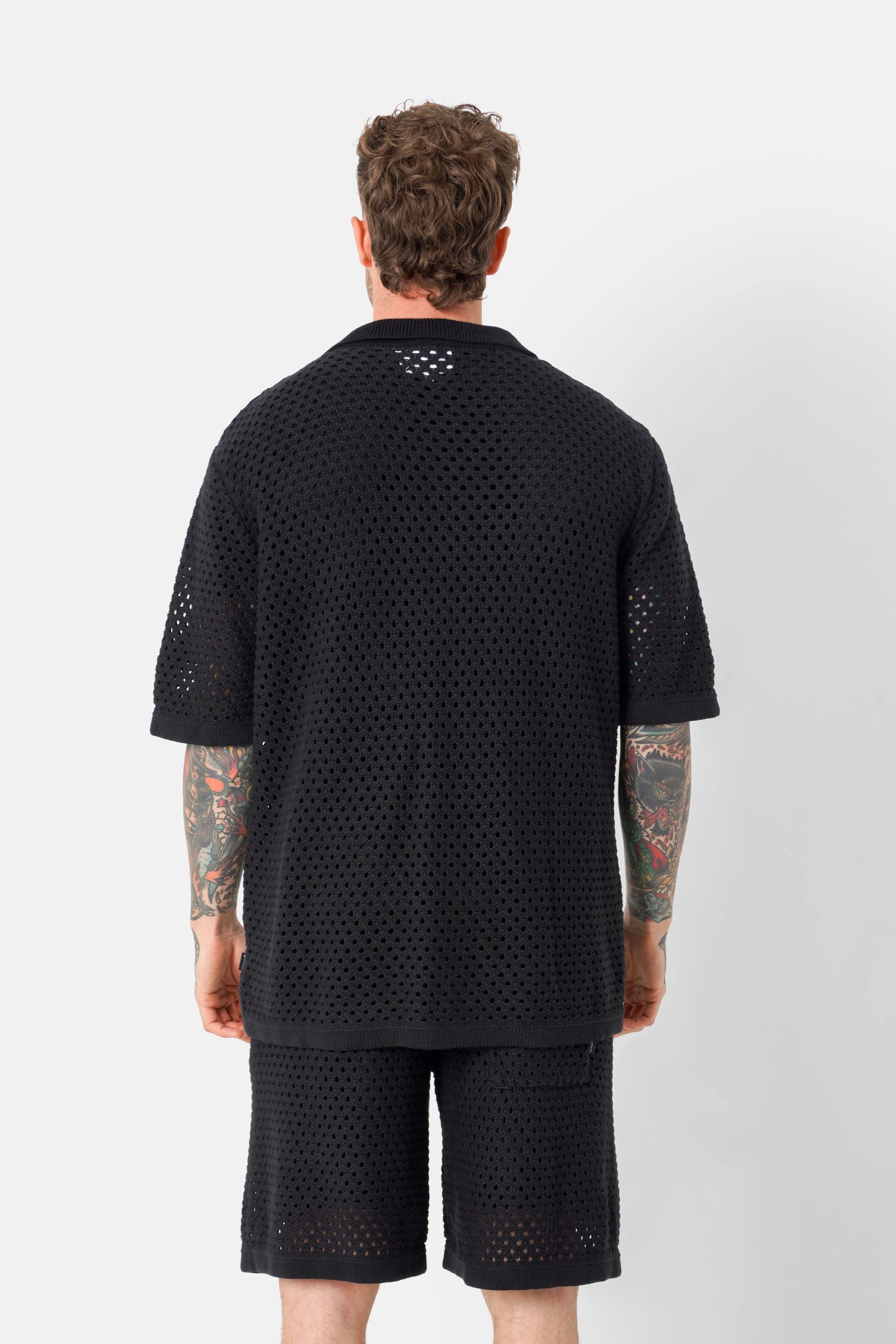 Chemise crochet été Noir