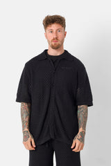 Chemise crochet été Noir