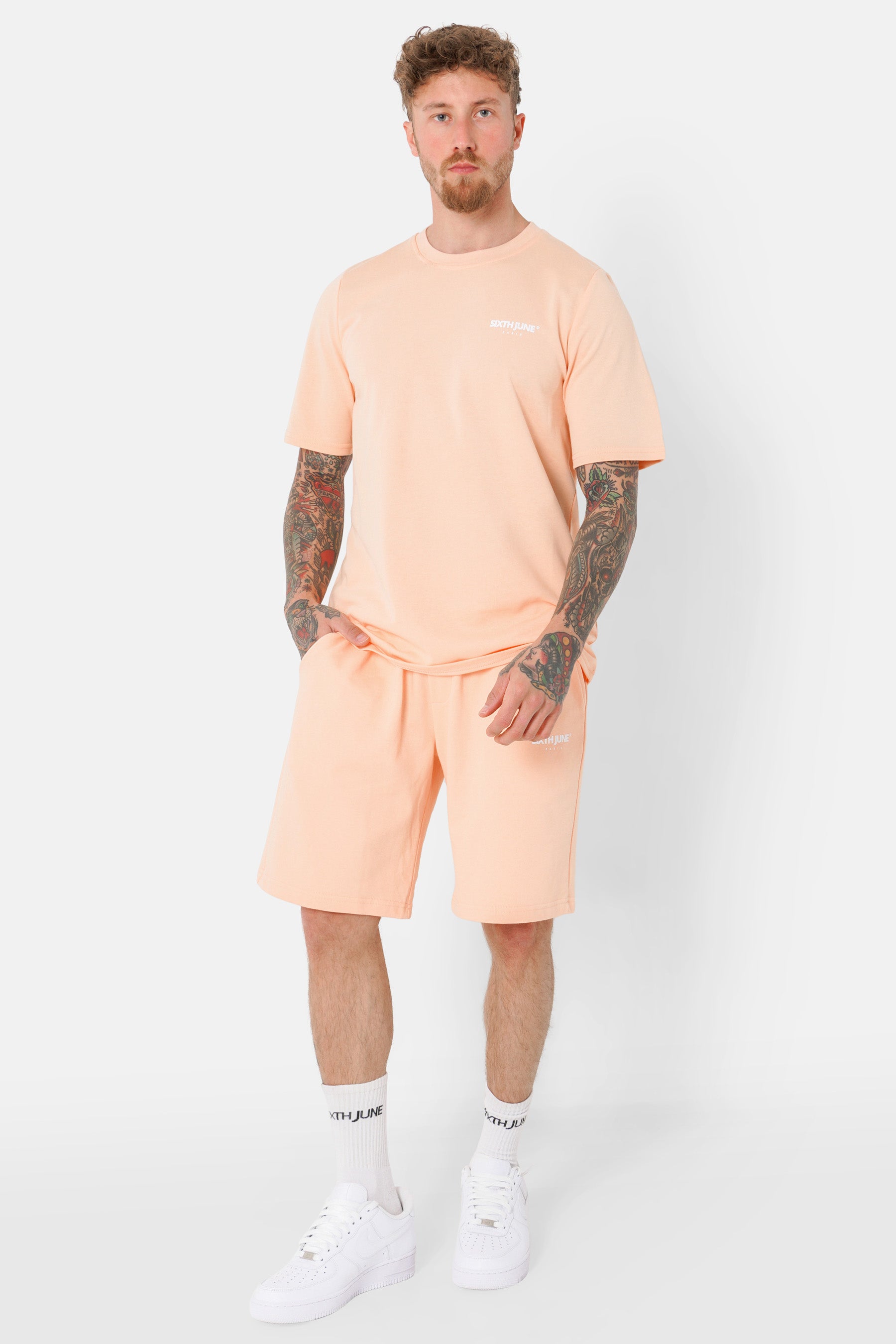 Essential logo printed t-shirt Orange