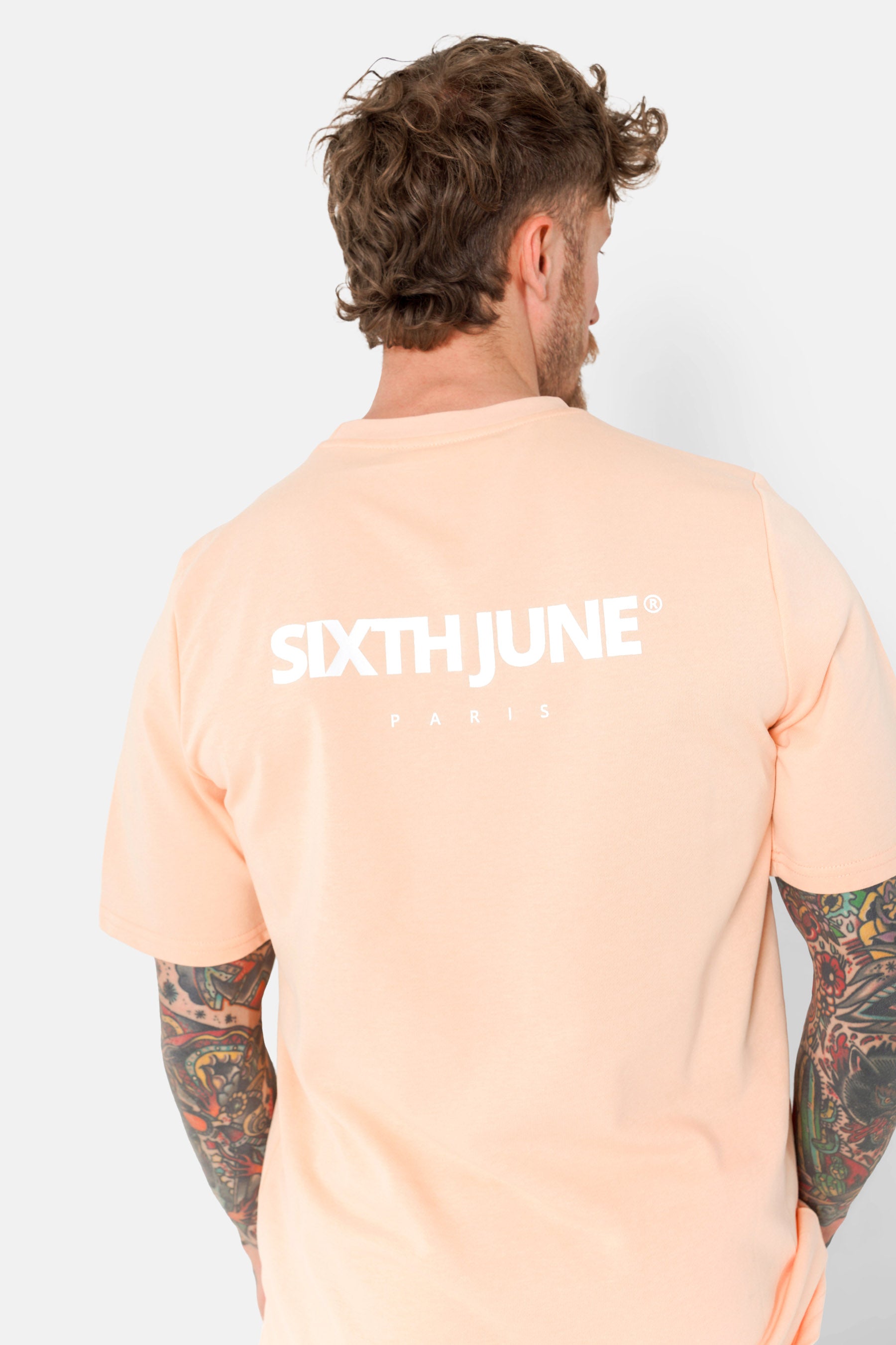 Essential logo printed t-shirt Orange