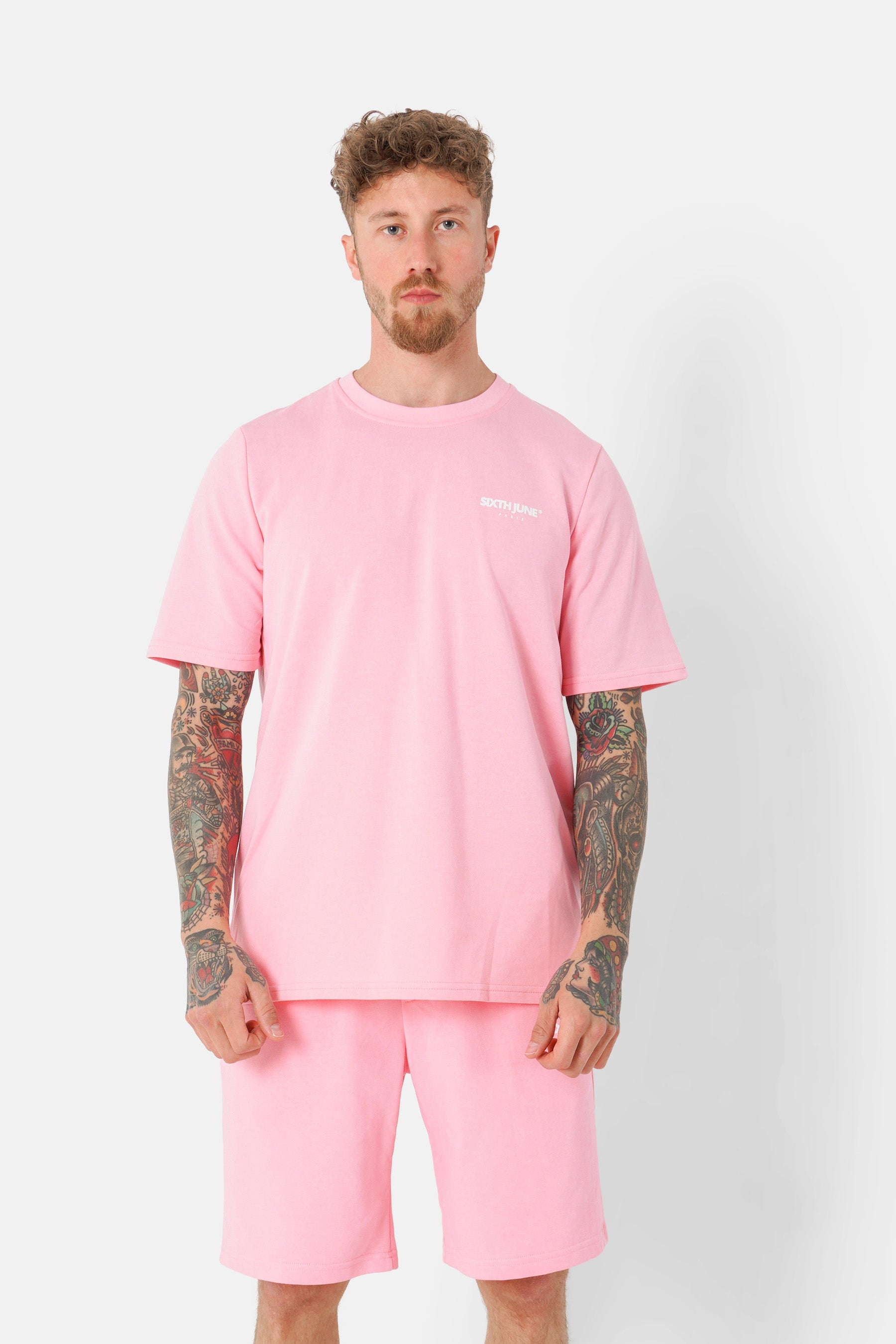 Essential logo printed T-shirt Rose