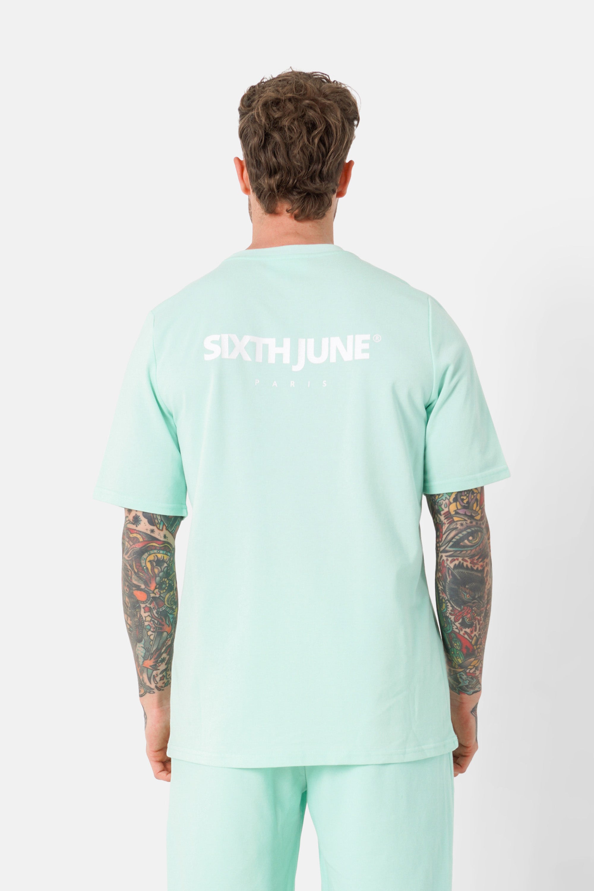 Essential printed logo T-shirt light Blue