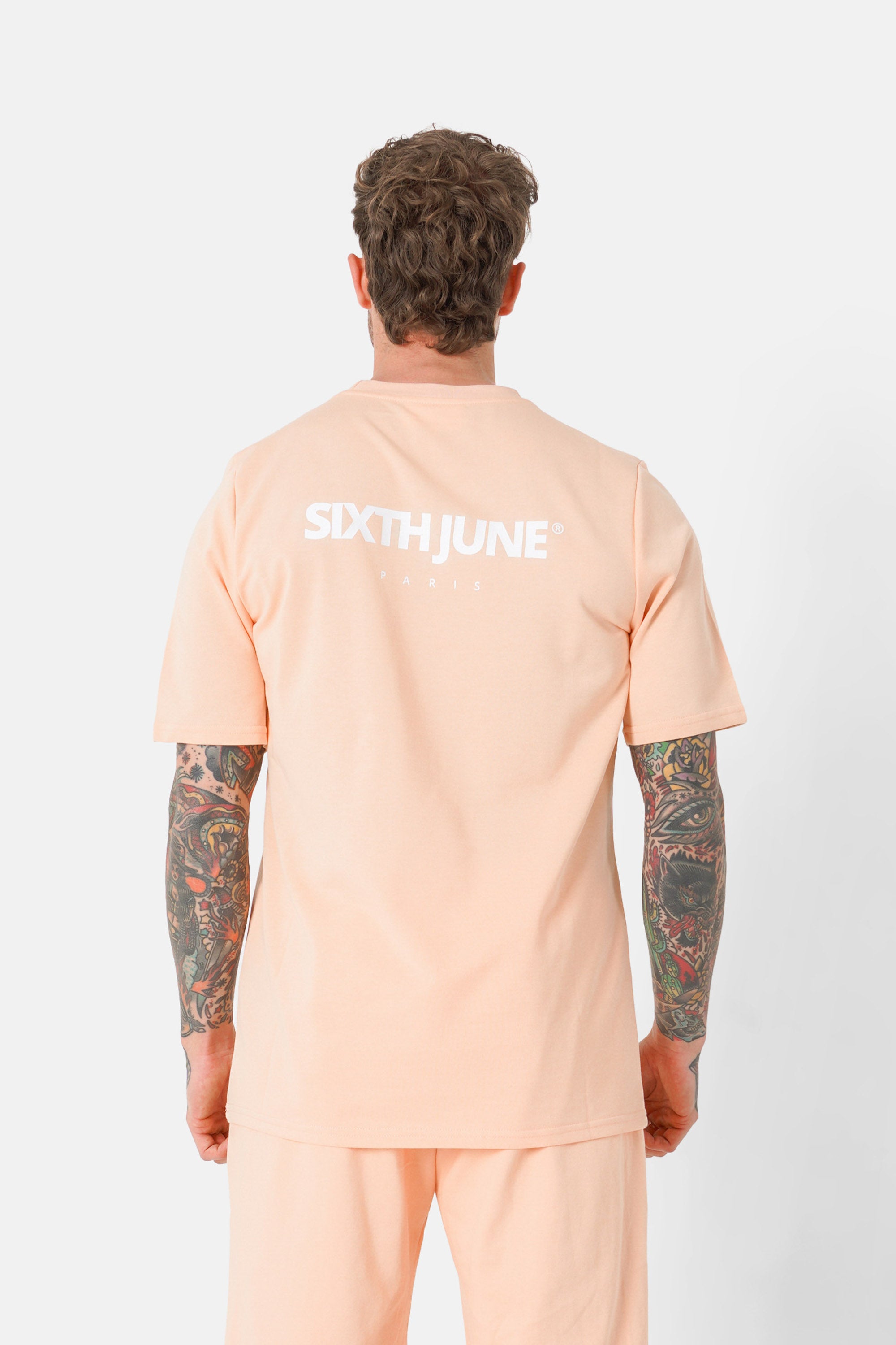 Essential-T-Shirt mit Logo-Print in Orange