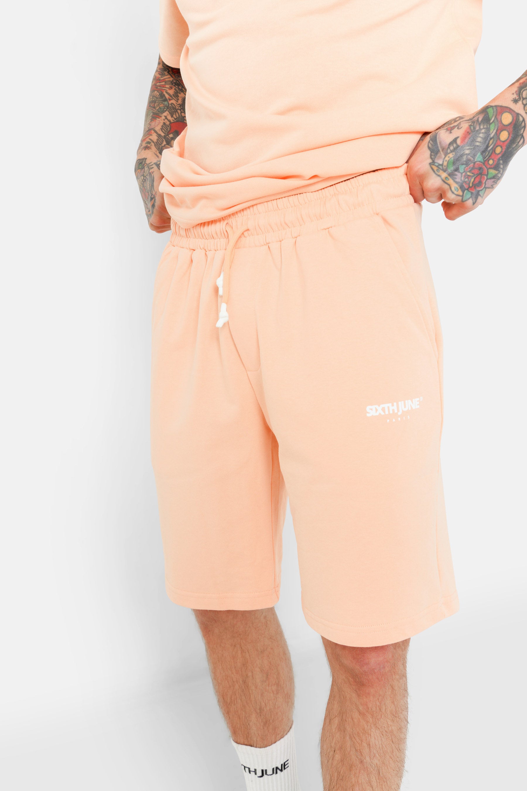 Short essentiel logo cordons Orange