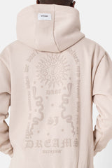 Sweatshirt dreams imprimé Beige