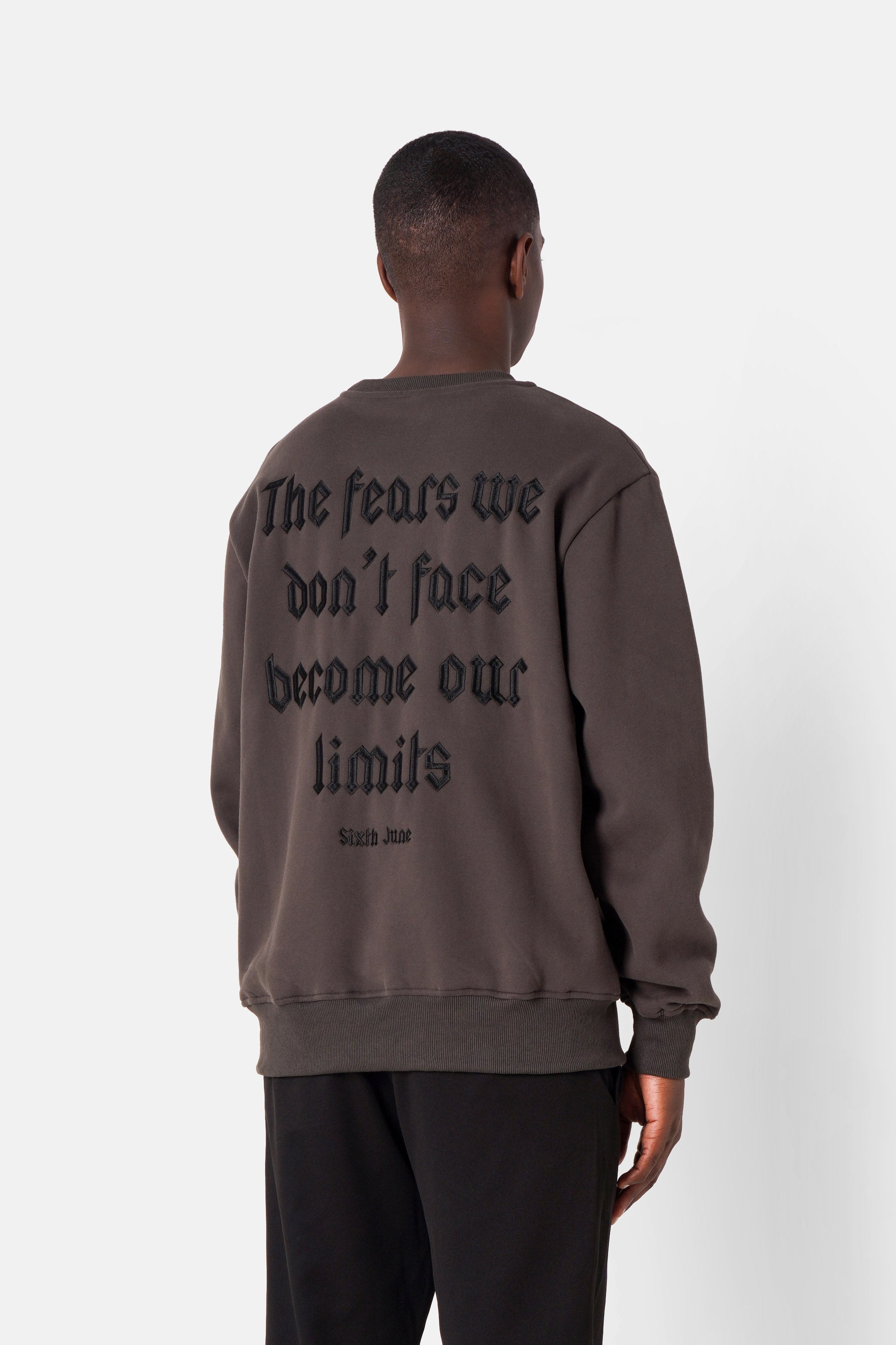 Sweatshirt citations gothic Gris foncé