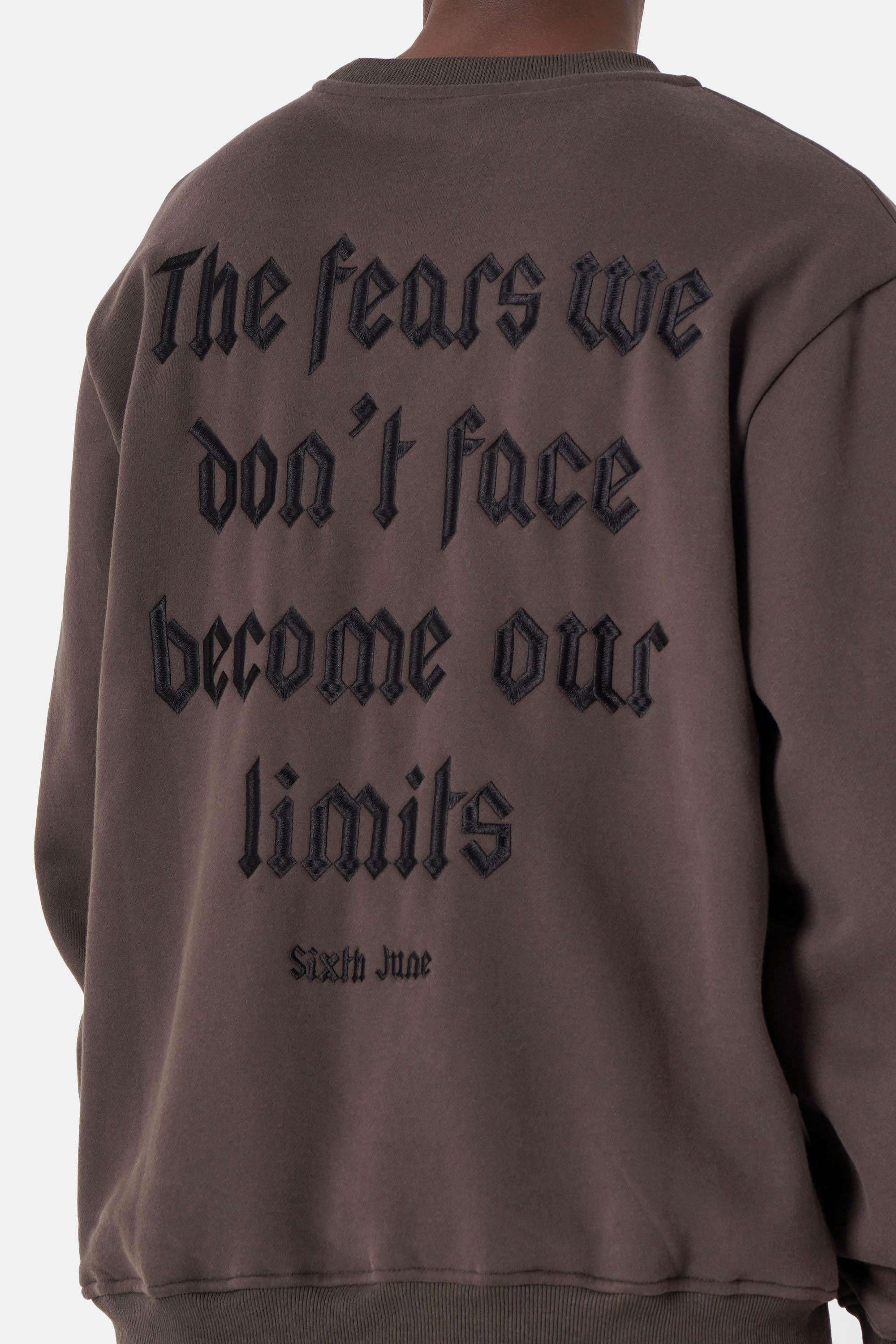 Sweatshirt citations gothic Gris foncé