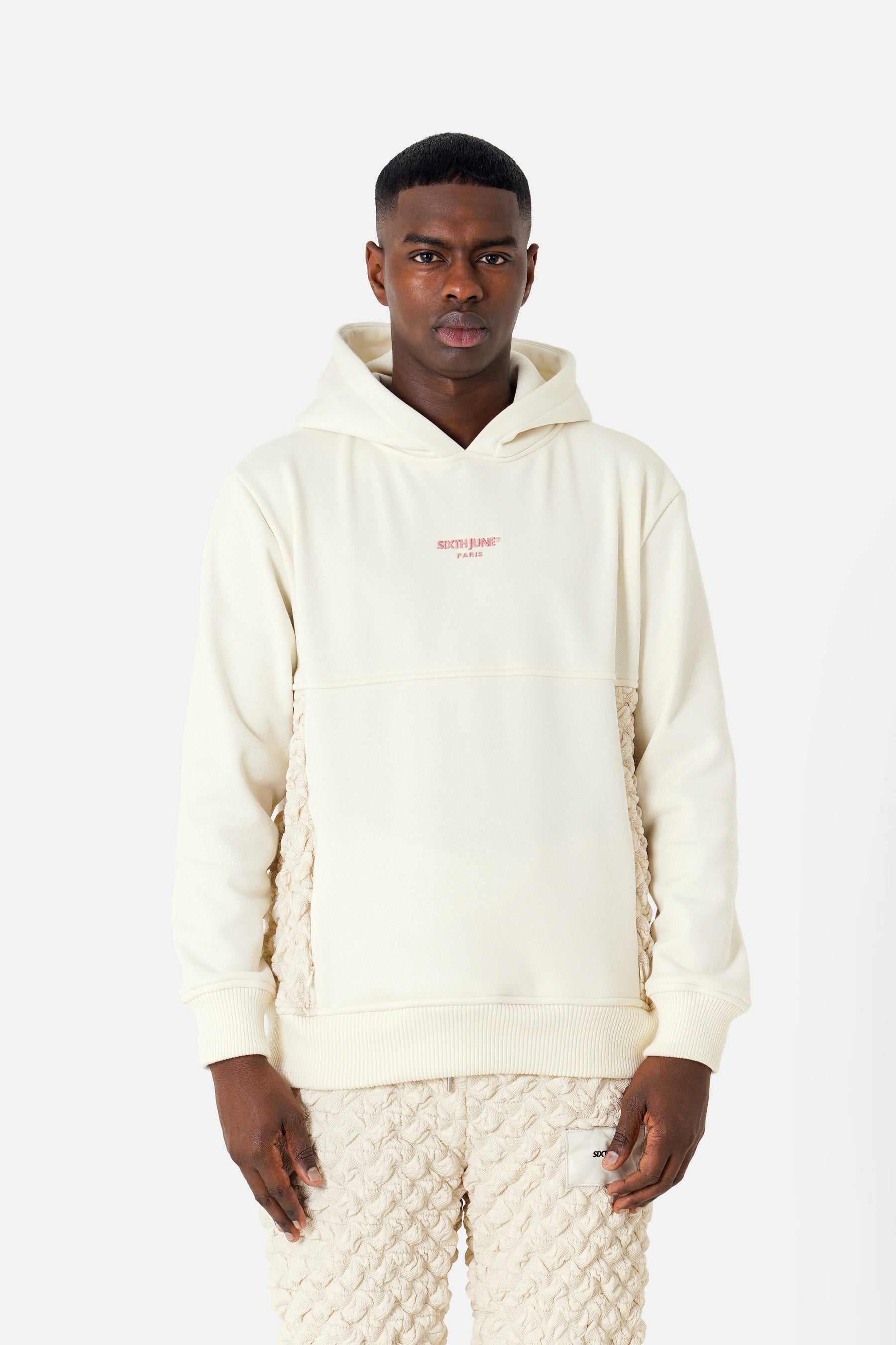 Strukturiertes Sweatshirt mit Käfer-Rücken, Beige