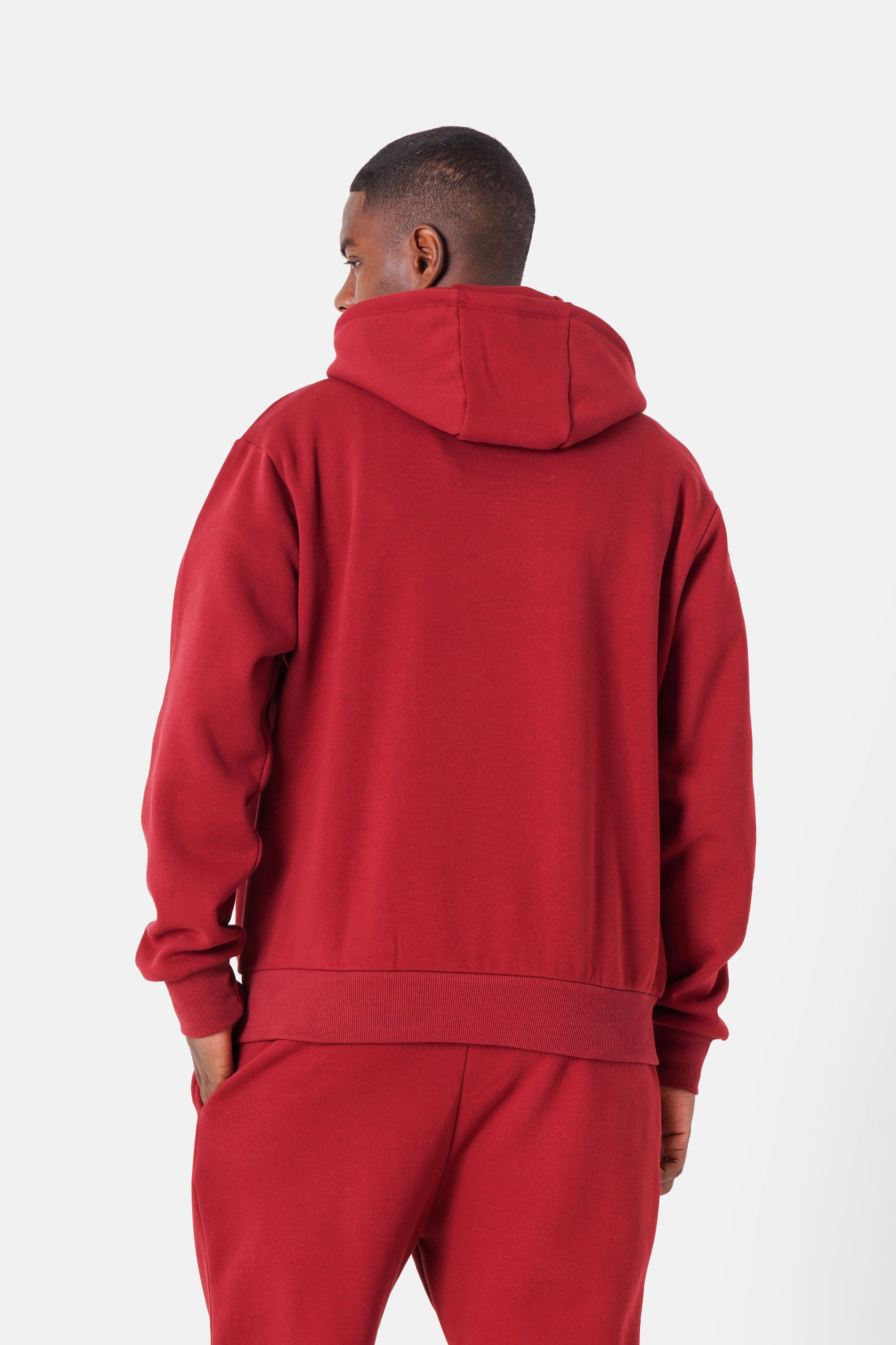 Essential-Sweatshirt mit Logo-Print in Burgunderrot