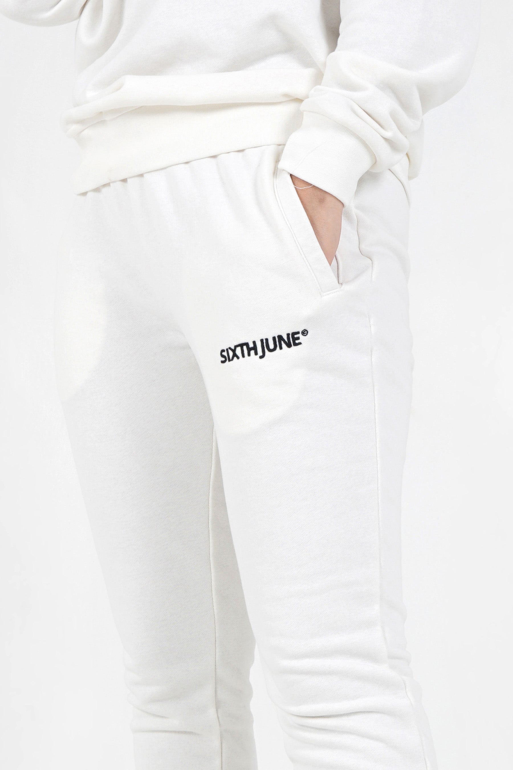 Jogging soft logo brodé Blanc