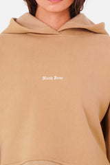 Sweatshirt capuche logo gothique Beige