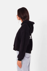 Sweatshirt capuche logo gothique Noir