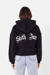 Sweatshirt capuche logo gothique Noir