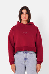 Sweatshirt capuche logo gothique Rouge bordeaux