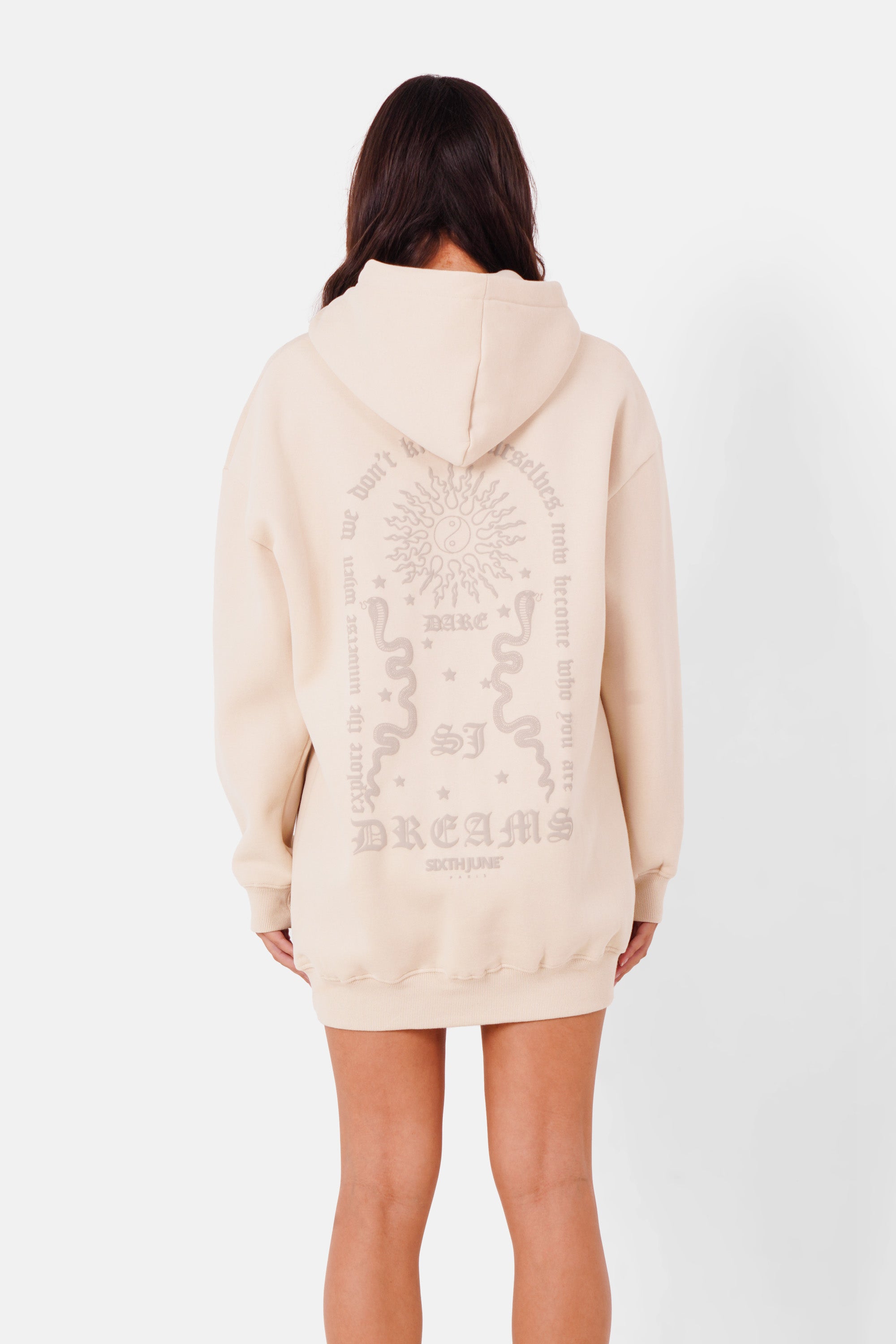 Dreams hooded dress Beige